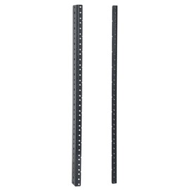 RIVECO 12U Rack Rails 2 PCS, Tapered Holes Horizontal & Vertical Rackmount Rails for Recording & Network Wooden Cabinet Mounting, 3.0 mm Thickness Steel Heavy Duty, Screws Included