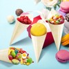 100 Pcs Disposable Wooden Cone Tasting Serving Wooden Cones, Perfect