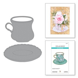 Spellbinders Susan Tierney-Cockburn Metal Tea Cup and Saucer Dies