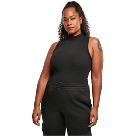 Urban Classics Women's Sleeveless Turtleneck Body, black