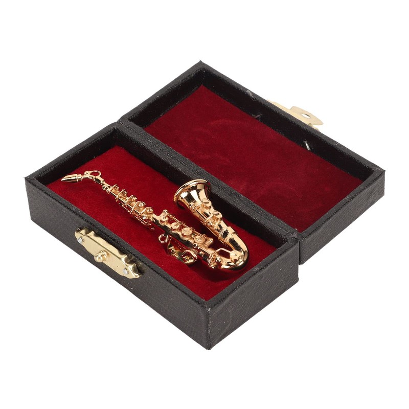 Musical Instrument Brooch, Brass Miniature Saxophone Brooch Pin Music Pins