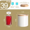 Sweejar Kitchen Canisters Ceramic Food Storage Jar, Stackable Containers with