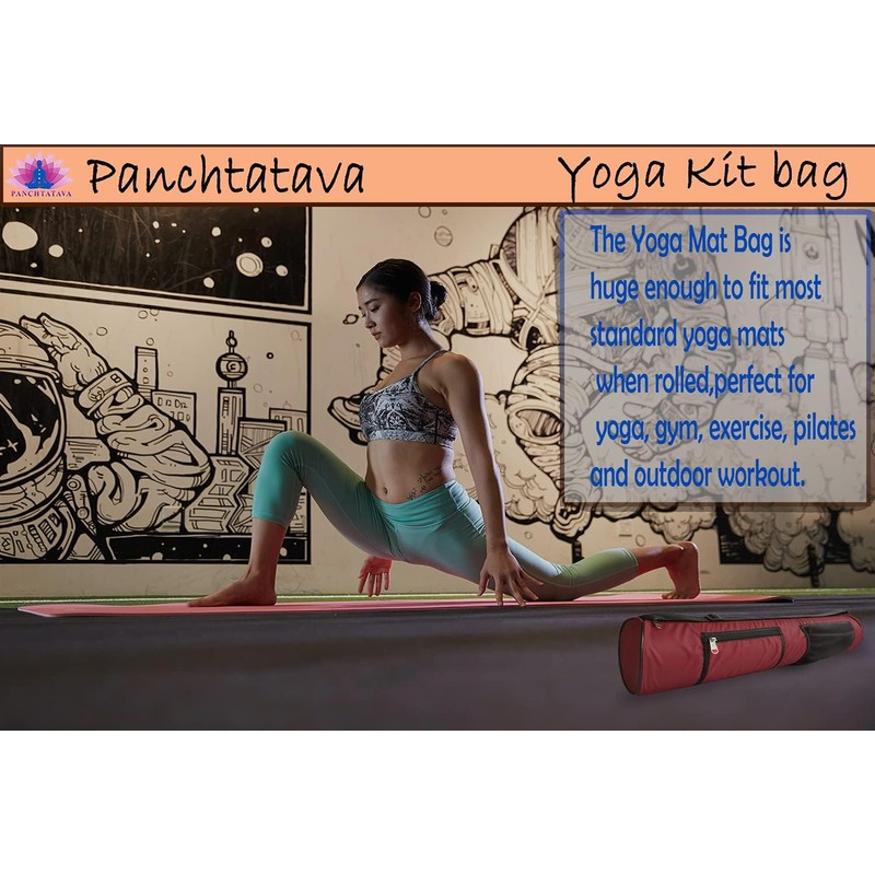 Premium Waterproof Yoga Mat Gym Bag with Zipper, Pockets and