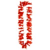 Hawaiian Leis - Red Accessory for Tropical Lua Fancy Dress