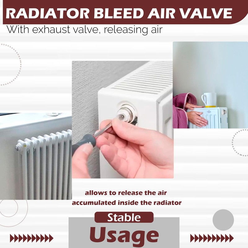 DOJA Barcelona Radiator Bleed Valve Pack 12 - Screwed Ends,