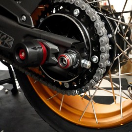 ZEXDDI Compatible With Grom 125 2025 MSX 125 MSX125 2013-2023 2024 2025 Grom Accessories CNC Motorcycle Swingarm Spools Sliders Rear Wheel Axle Stand Screws Adapter (Black)