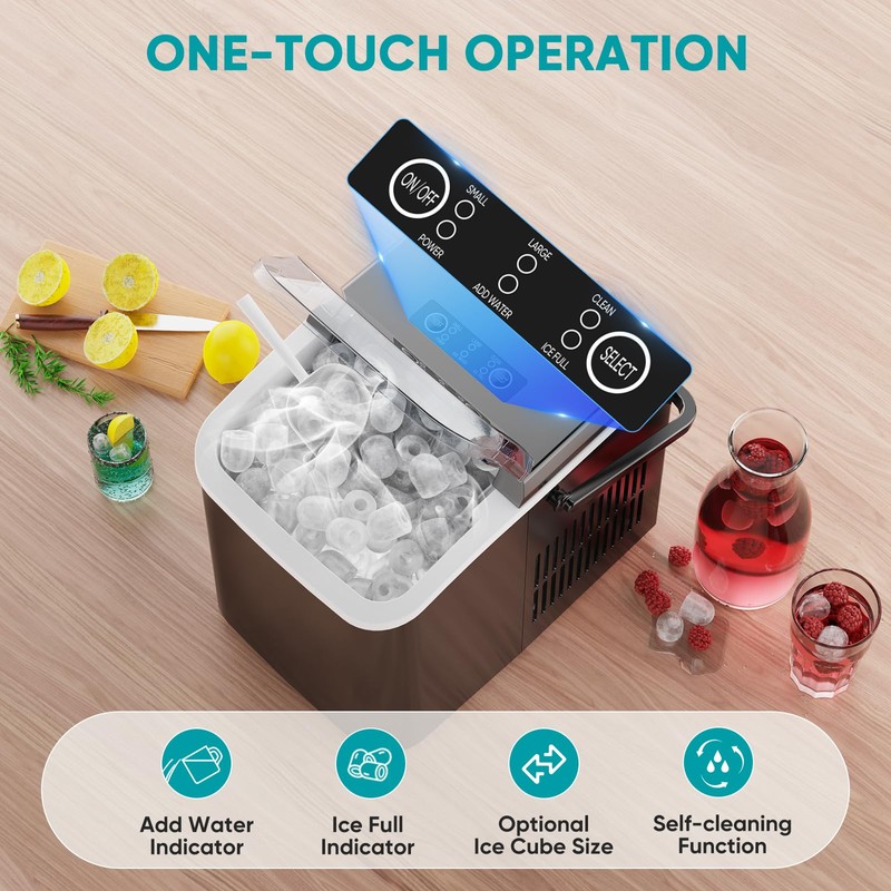 Ice Maker, Portable Countertop Icemaker Machine, Self Cleaning Quiet 2