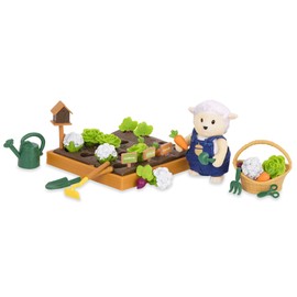 Li'l Woodzeez WZ6716Z Play Li’l Woodzeez 31pc Toy Set with Animal Character and Gardening Accessories – Miniature Figurines and Playsets for Kids Age 3+, Multi-Color