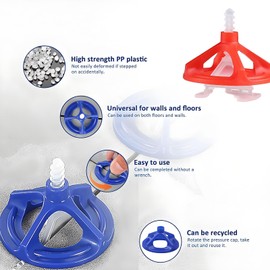 Tile Leveling System,200Pack Tile Leveler Spacers,Spiral Leveller Base,Reusable and Easy Levelling Wall Tile Fixer,100 Nuts and 100 Bases,3mm Screw Bases,Stone and Floor Tile Installation Tools