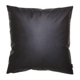 fabrizm 1039-bk Cushion Cover Made in Japan, 17.7 x 17.7 inches (45 x 45 cm), Color Leather, Black