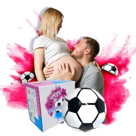GRUPO CARNAVALLIA Revelación Género Sexo Pelota Fútbol con Polvo Rosa Baby Shower Gender Reveal Niña Fiesta