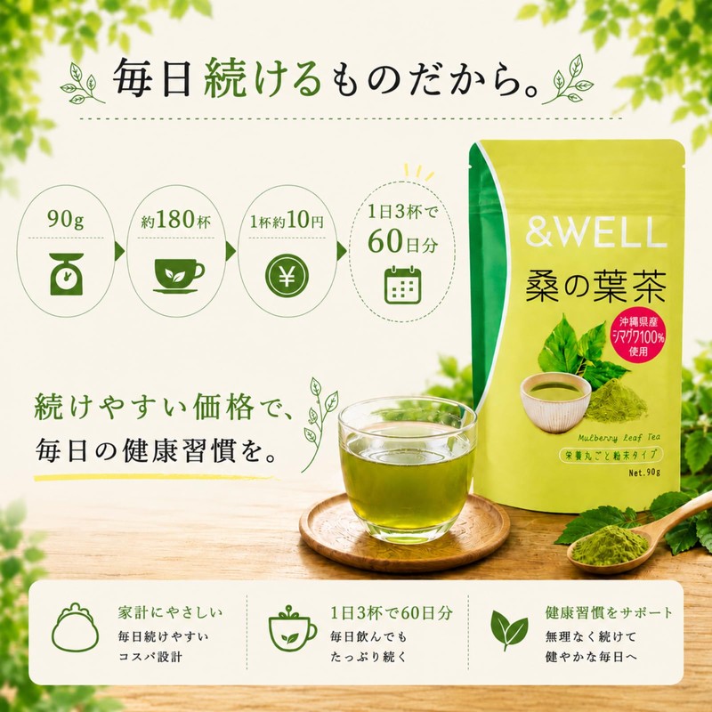 【Dietitian-Supervised】Okinawa Mulberry Leaf Tea, Island Mulberry, No Pesticides, 180 Servings,