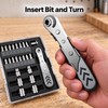 23-in-1 Right Angle Ratcheting Screwdriver Set – 36-Tooth Mini Ratchet