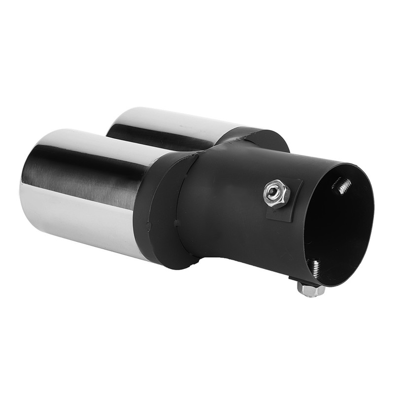 Stainless Steel Universal Car Modified Double Exhaust Pipe Rear Muffler