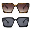 Oversized Rectangle Sunglasses Women Men Square Trendy Retro Fashion Sunglasses