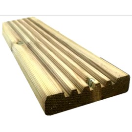 10 x Fully Treated Timber Decking Boards. 2.4 Metre Length. 95mm Width x 20mm Thickness.