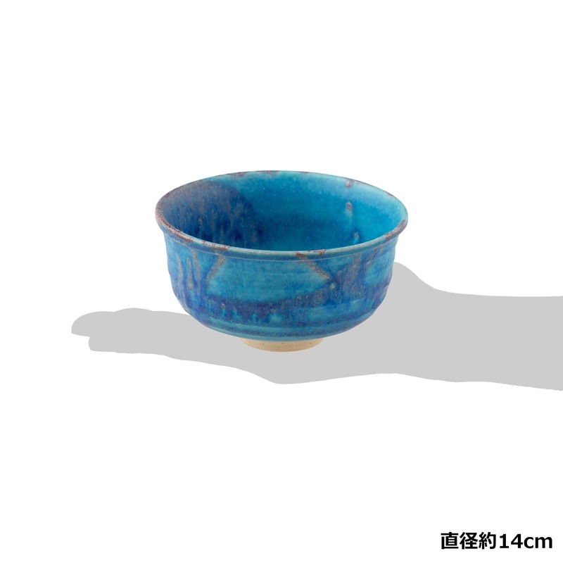 Marui Pottery MR-3-4121 Shigaraki Ware Hechimon Matcha Rice Bowl Diameter