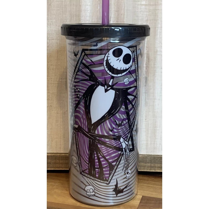 Nightmare Before Christmas 20oz Travel Tumbler Cup Mug w/Straw