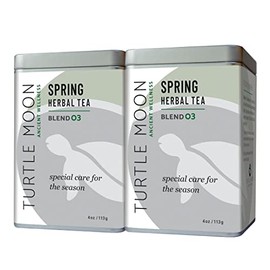 Spring Herbal Tea Blend: Loose-Leaf, Organic & Wildcrafted, Healing and Medicinal, Two 4 oz. Tins. (8 oz. Total)