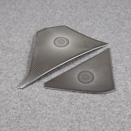 RQING for Mazda CX-50 CX50 2024 2025 Interior 4 Door Sound Speaker Cover Trims Stainless Steel (Silver)