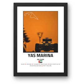 Lap Legends Yas Marina F1 Track Framed Display Gift
