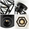 OTeedo 2 Pack Modern Semi Flush Mount Ceiling Light,Hexagon Flush