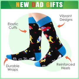 Bebila Funny Gifts For Men Gifts Idea For New Dad Funny Socks Gifts for Dad Uncle Brother Son Husband