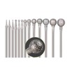 Luo ke 13 Pcs Ball Shape Diamond Burr - 3/32''