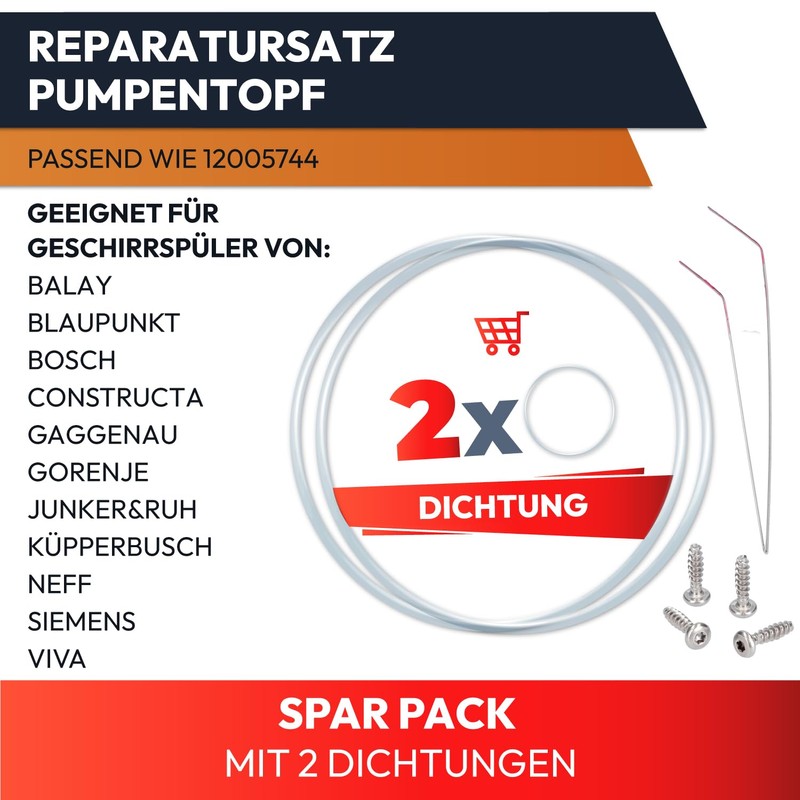 Kenekos - 2 x Seal Pump Pot Suitable for Bosch