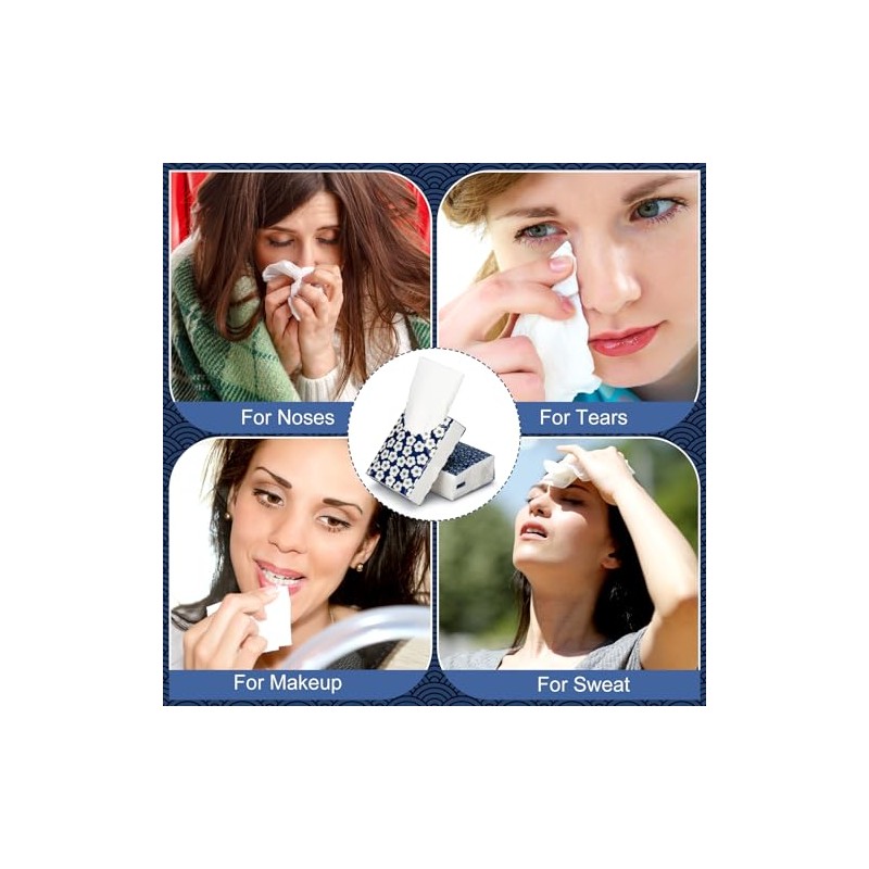 Therwen 100 Pack Pocket Tissues Travel Packs Bulk 1000 Sheet