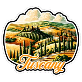 Tuscany Sticker 4 Inch City Travel Souvenir Destination - Waterproof Vinyl Decal for Laptop Water Bottle Car Tumbler - Durable Aesthetic Long-Lasting Stickers for Adults ID44990