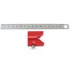 FTtool Carpenter Ruler, Marking, Positioning, with Slide Stop, Aluminum, Steel,