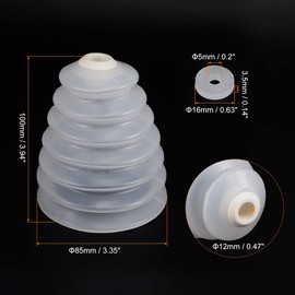 sourcing map Rubber Drill Dust Cover Collector, for Electric Hammer Impact Drill Ash Bowl, Device Tool Accessories, White