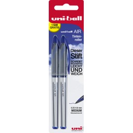 Uni-Ball 145892 – Air 1 Rollerball Pen with 1 Free Rollerball Pen, Black/Blue