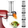 Stainless Steel Slicer Shredder Attachment for KitchenAid Stand Mixers, Large