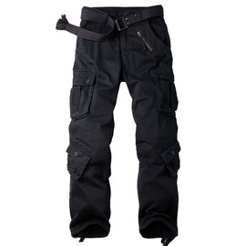 AKARMY Men's Camo Cargo Work Pants Cotton Casual Tactical Combat Military Wild BDU Ripstop Trousers with Multi Pockets 34