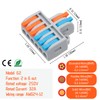XALXMAW 10Pcs Lever Wire Connectors, 2 in 6 Out Mini