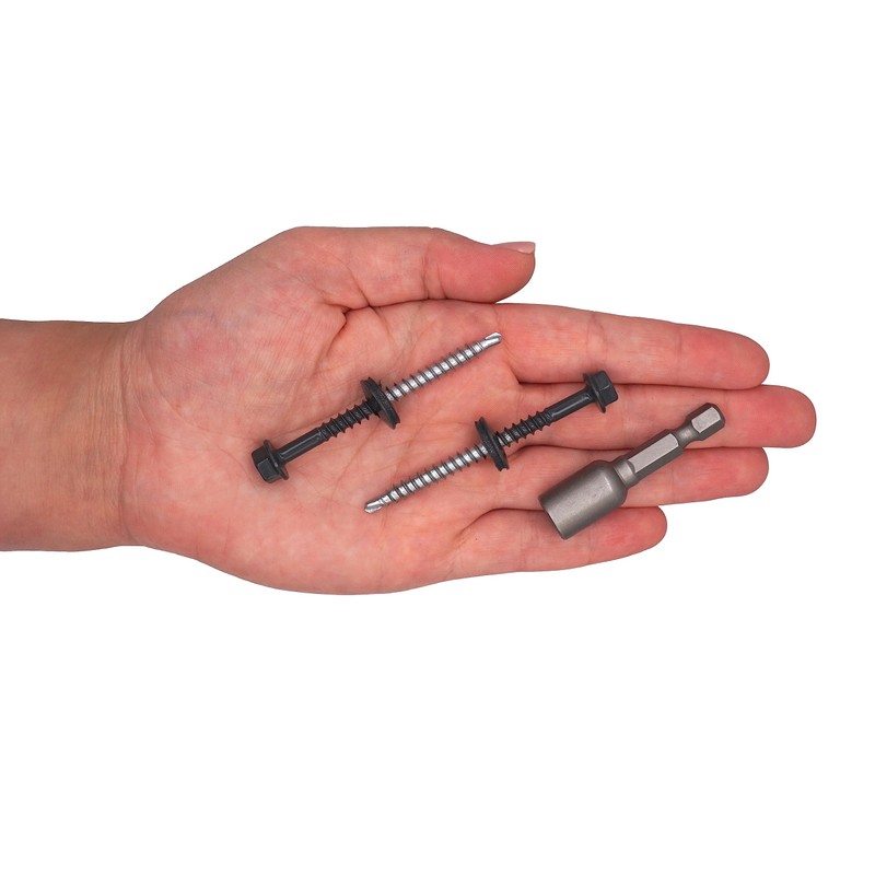 SKIR'CO (50 pcs) Painted Roofing Screws 4.8 x 60 mm,