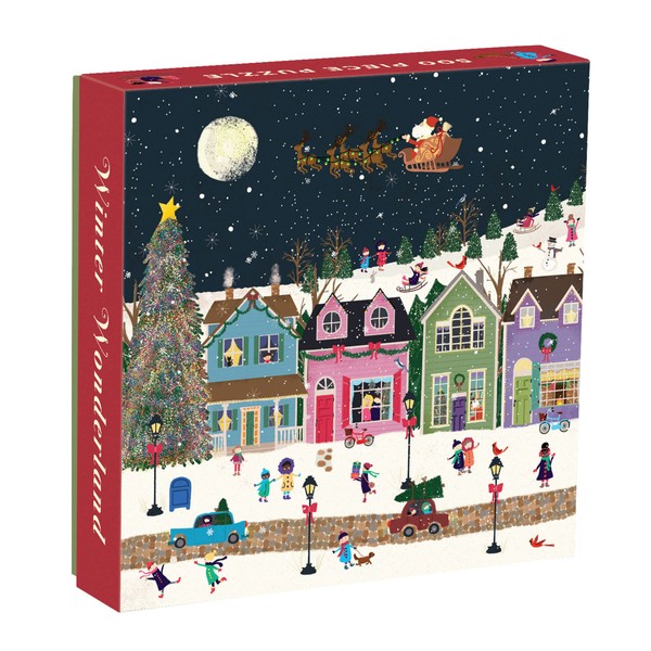 Galison Winter Wonderland 500 Piece Jigsaw Puzzle for Adults and Families, Winter Puzzle with Holiday Themes