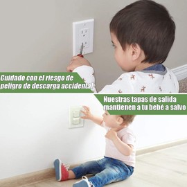 Protectores para Contacto Eléctrico, paquete de 40, Protectores de Enchufe, Cubiertas de salida de plástico seguro para niños, Protección contra descargas eléctricas