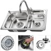 Walquicks 2 Pcs Sink Strainer Plug, Silver Stainless Steel 304