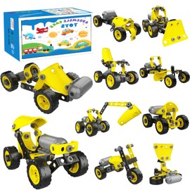 Building Toy, 10-in-1 Car Set, Drill Toy, Boys and Girls, Elementary School Students, 3, 4, 5, 6, 7 Years Old, Birthday, Gift, Ranking, Educational Toy, Transforming Car, Tool Set, Construction