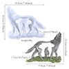 Koonafy Wolf Resin Molds Howling Wolf Resin Mold Double Wolf