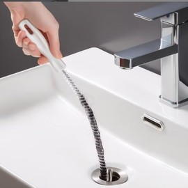 2 Pack Sink Snake Drain Clog Remover Tool Kit with 1 Pairs of Gloves - Hair Clog Remover for Sink, Shower, Kitchen, and Tub