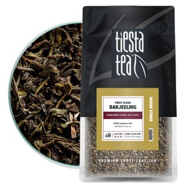 Tiesta Tea - First Flush Darjeeling Black Tea | Single Origin Premium Loose Leaf from India | 100% Pure Unblended High Caffeinated Tea | Hot or Iced Tea & Up to 200 Cups - 16oz Resealable Bulk Pouch