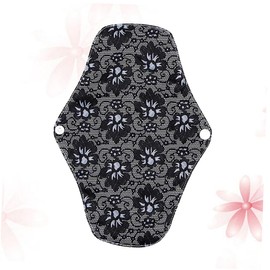 Baluue 3pcs Washable Bamboo Charcoal Sanitary Napkins Breathable Cloth for Night Use Reusable Easy to Clean Attractive Printing Design for Physiological Periods