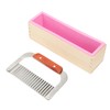 Wooden Loaf Soap Cutter Mold with 1 Pc Silicone Mold