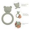 Dirbabi Silicone Baby Teether, Teething Toy Ring for Babies, Easy