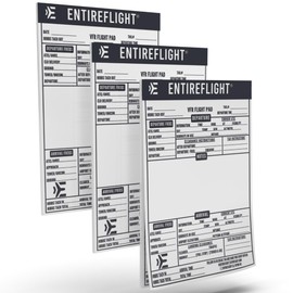 EntireFlight - VFR Notepad for Pilot Knee Board - Accessories for Pilot Flight Bag, Companion to Pilot Kneeboard, E6B Flight Computer & Plotter & Flight Bags for Pilots, for Pilots