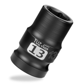 TUZkozs 1/2 Inch Drive 13mm Shalllow Metric 6 Point CR-MO Impact Socket